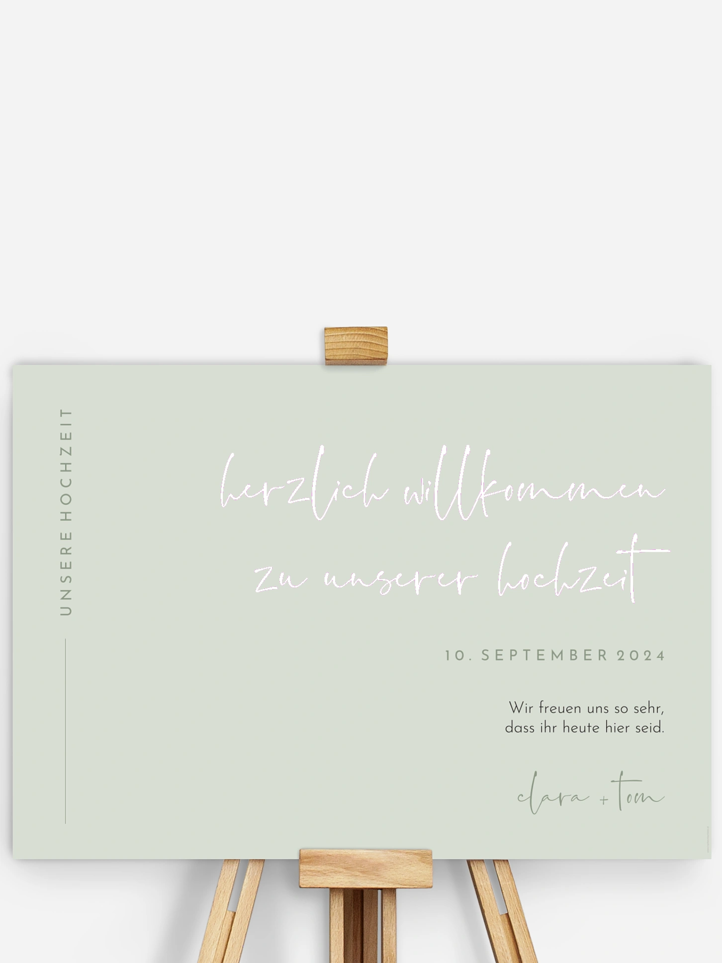 Willkommensschild Modern Type