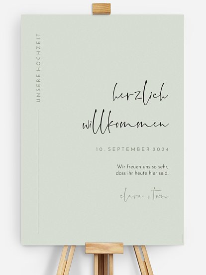 Willkommensschild Modern Type