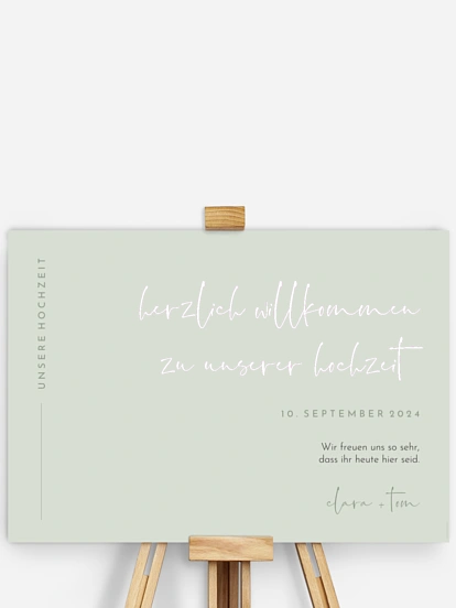 Willkommensschild Modern Type