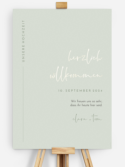 Willkommensschild Modern Type