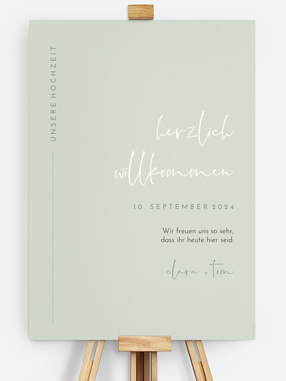 Willkommensschild Modern Type