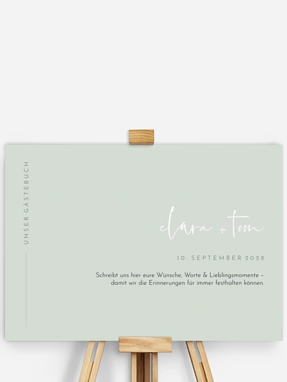 Gästebuch Poster Modern Type
