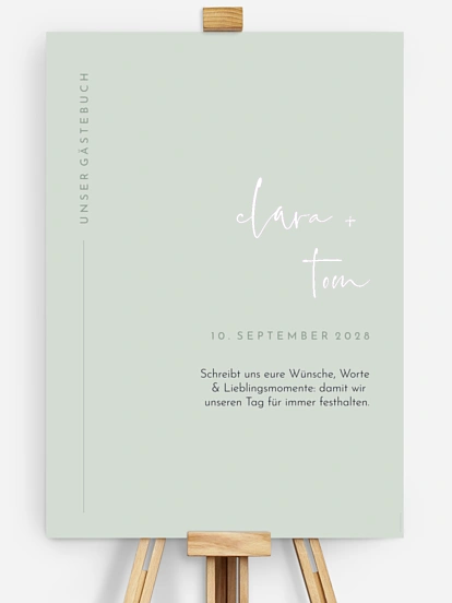 Gästebuch Poster Modern Type