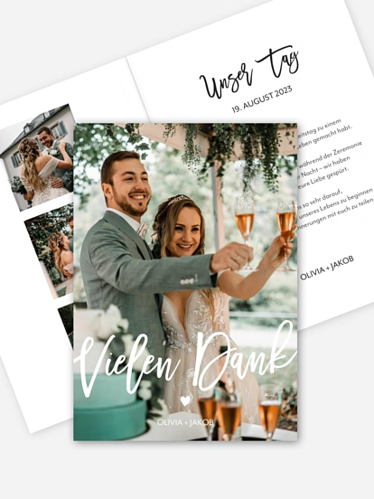 Dankeskarte Hochzeit Vielen Dank