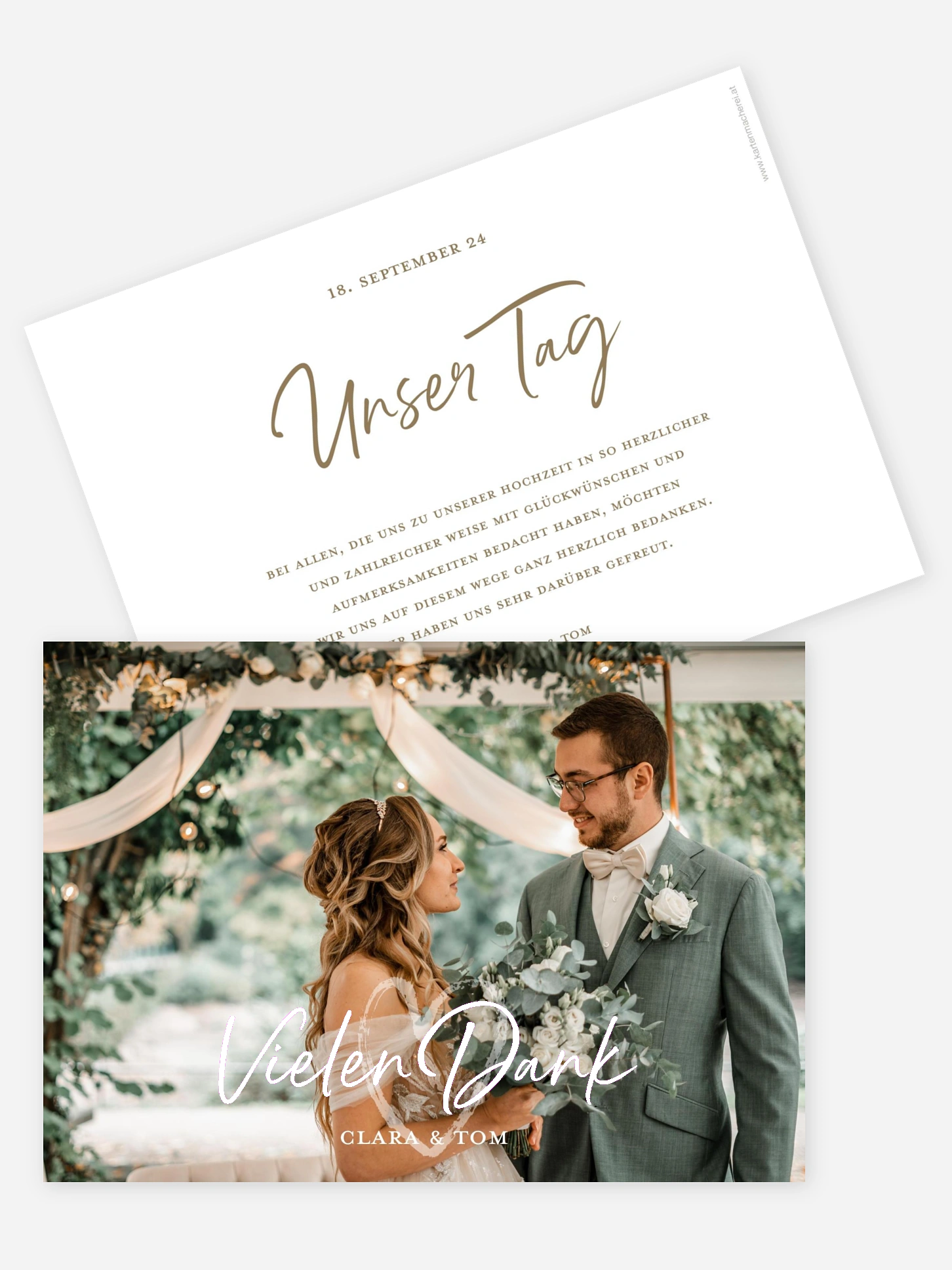 Dankeskarte Hochzeit From Us