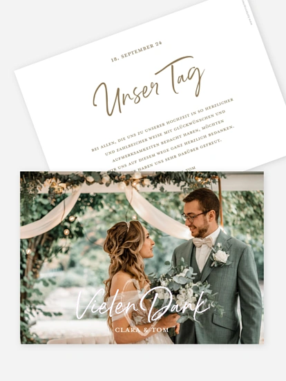 Dankeskarte Hochzeit From Us