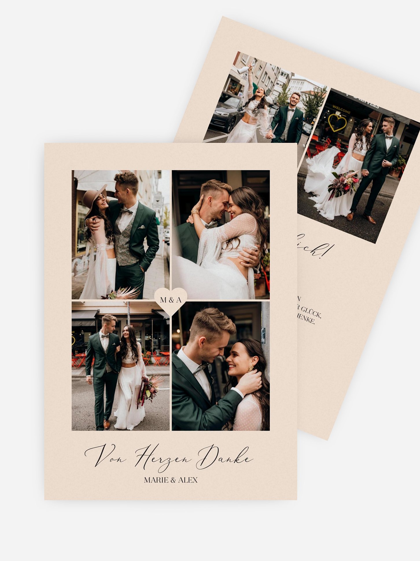 Dankeskarte Hochzeit Mein Herzblatt