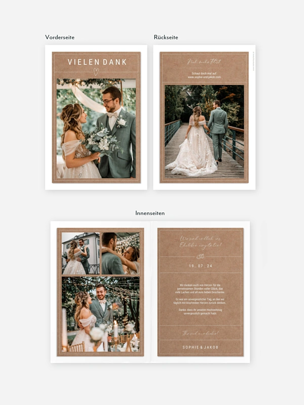 Dankeskarte Hochzeit Glücksreise
