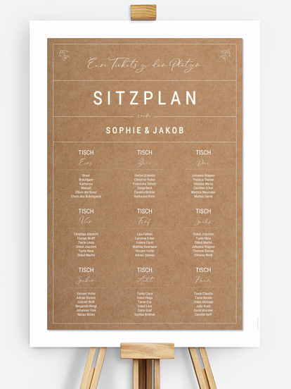 Sitzplan Plakat Glücksreise