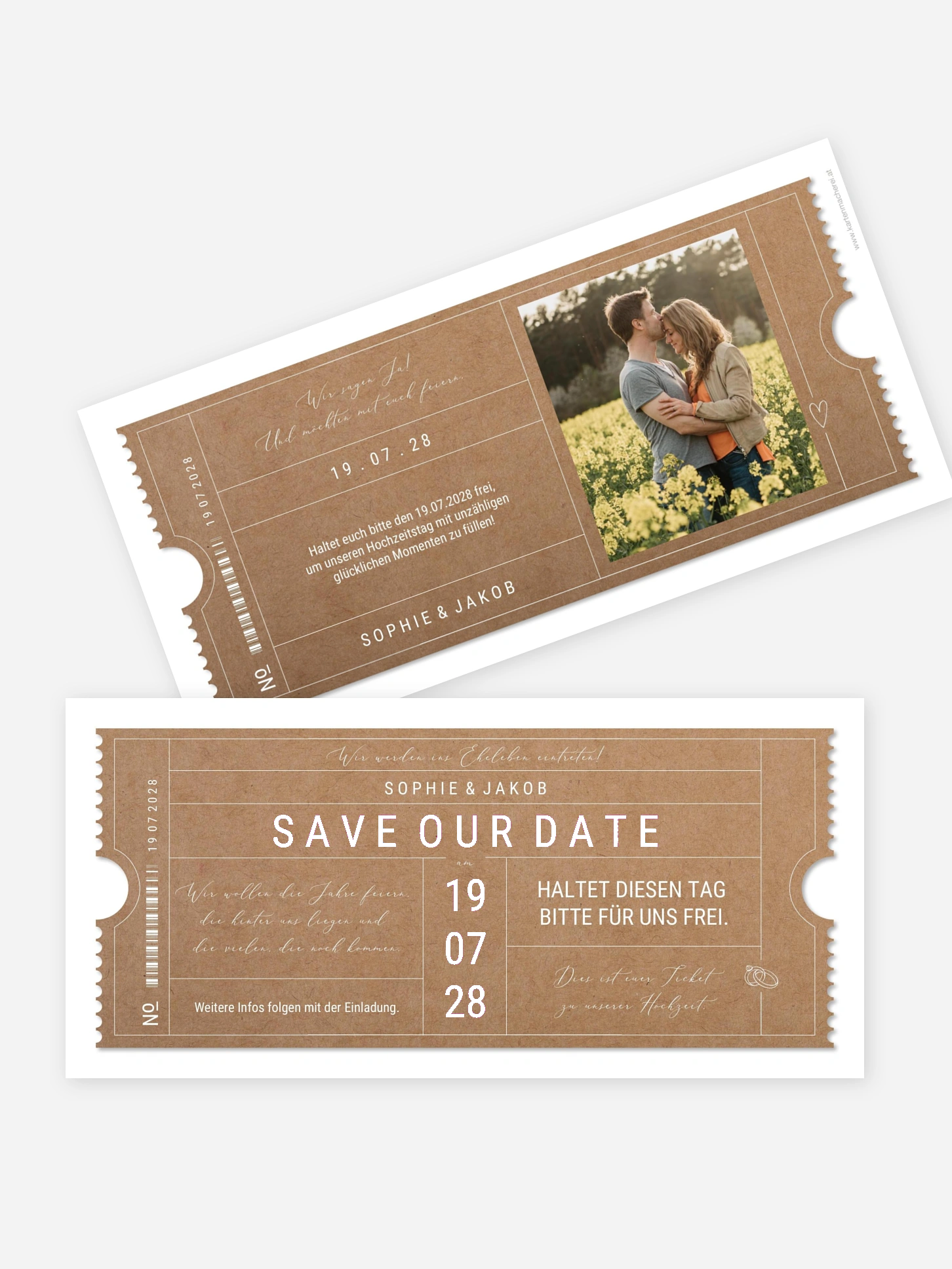 Save-the-Date Karte Glücksreise