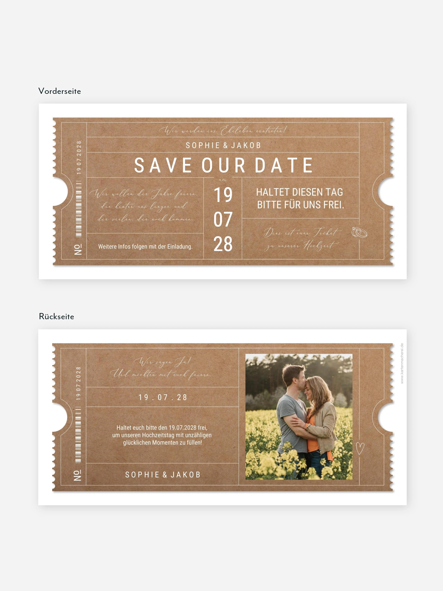 Save-the-Date Karte Glücksreise