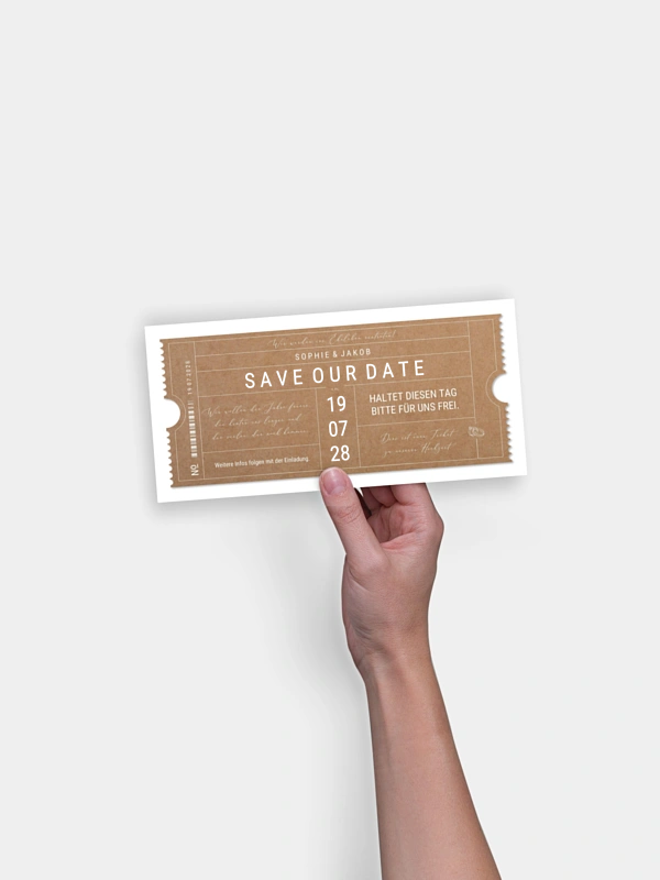 Save-the-Date Karte Glücksreise
