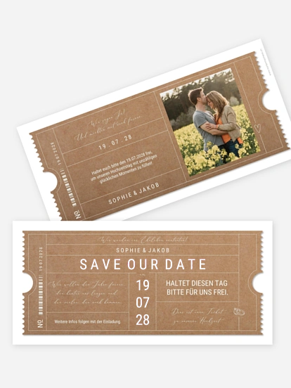 Save-the-Date Karte Glücksreise