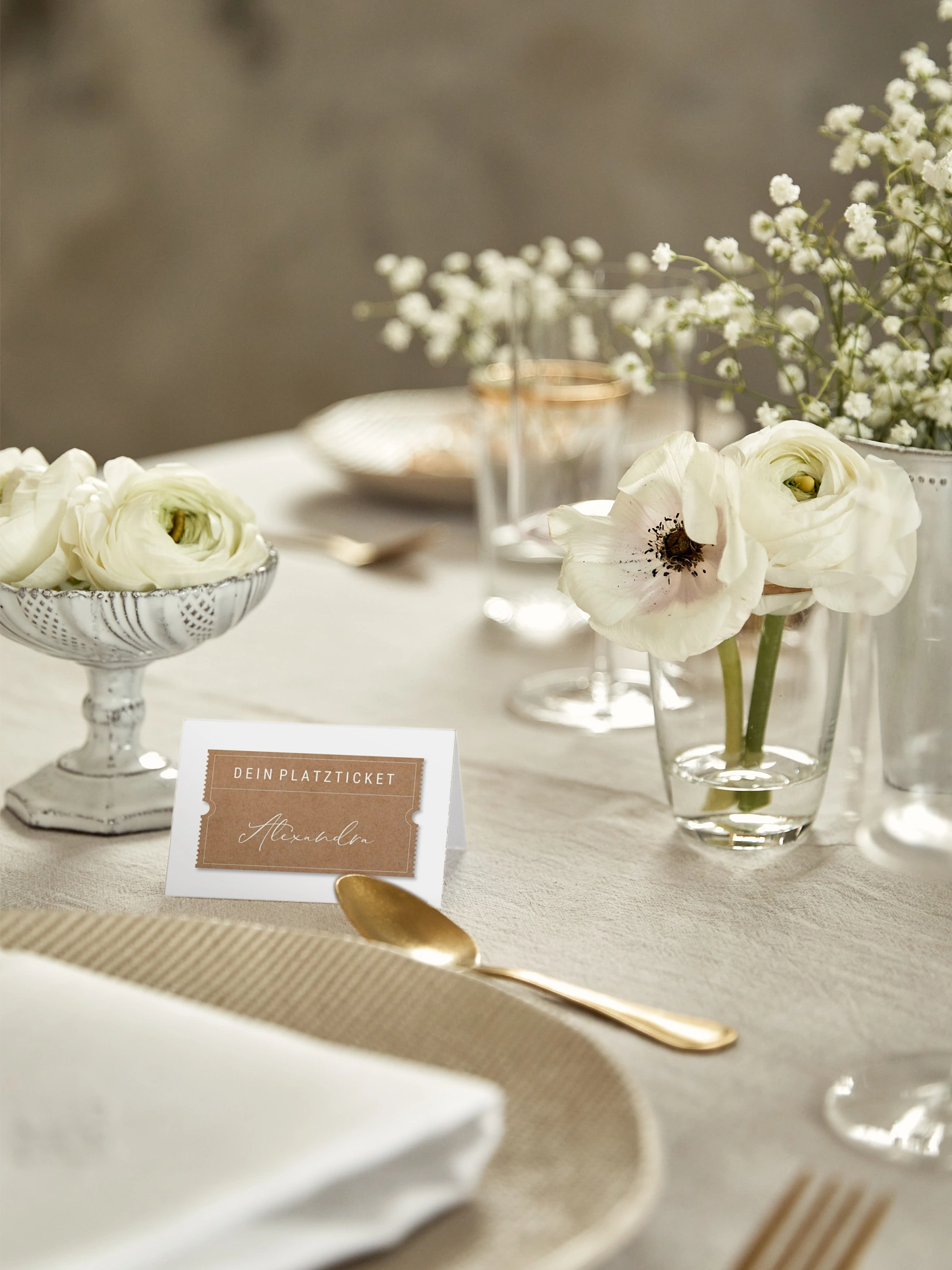Tischkarte Hochzeit Glücksreise