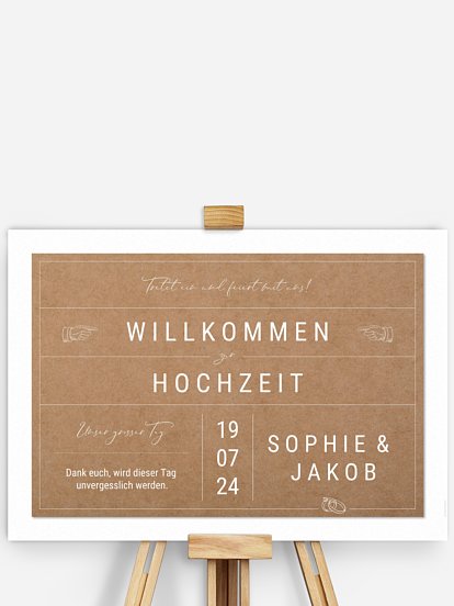 Willkommensschild Glücksreise