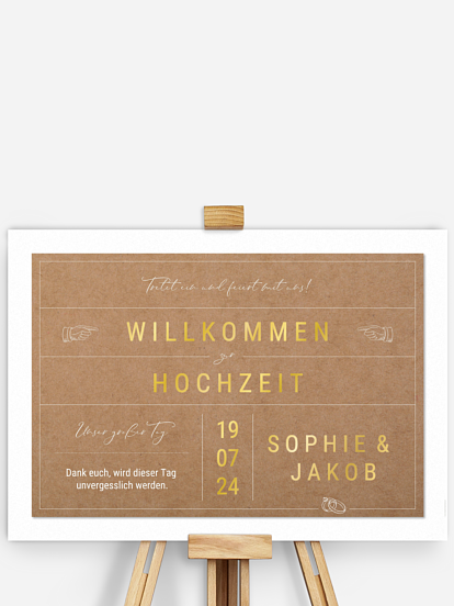 Willkommensschild Glücksreise