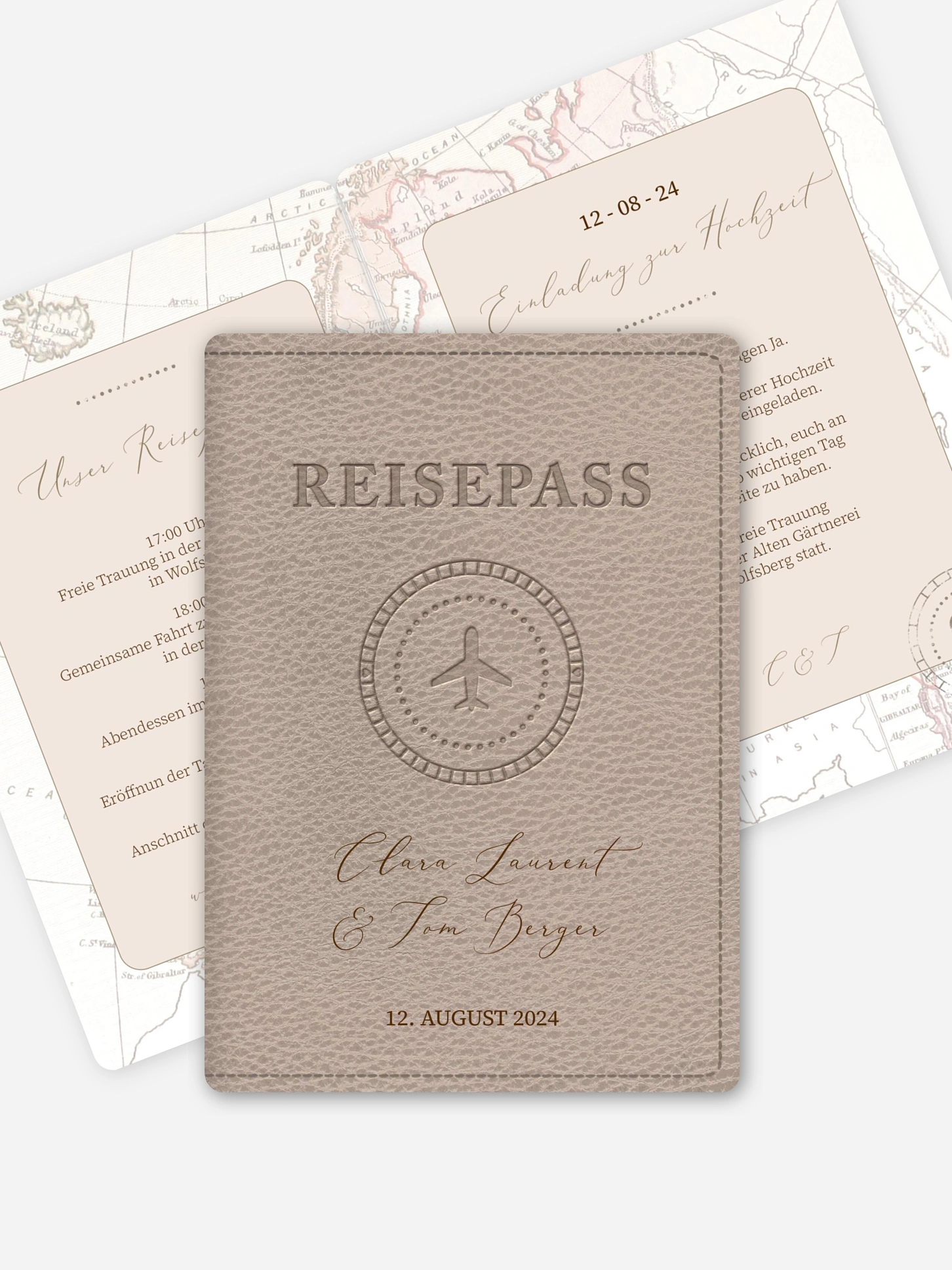 Hochzeitseinladung Unsere Reise
