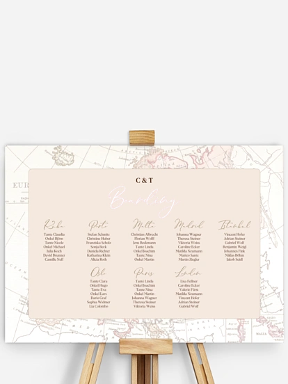 Sitzplan Plakat Unsere Reise