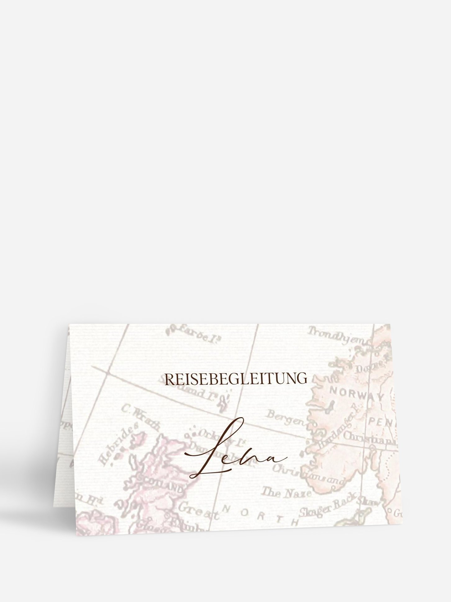 Tischkarte Hochzeit Unsere Reise