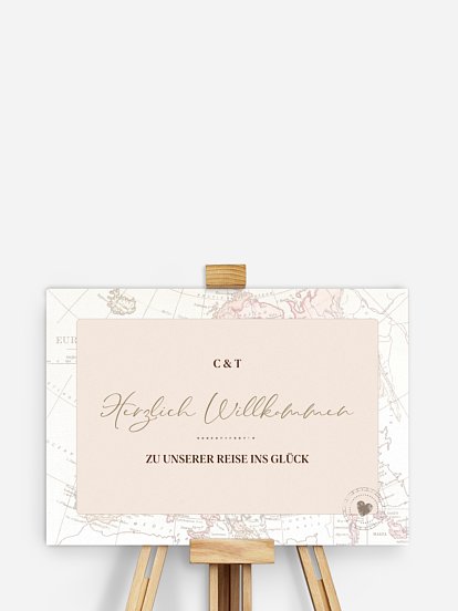 Willkommensschild Unsere Reise