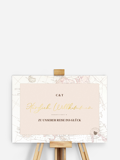 Willkommensschild Unsere Reise