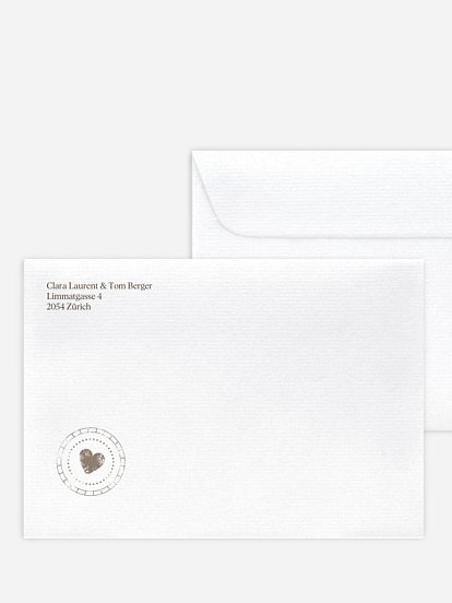 Briefumschlag mit Motiv Unsere Reise