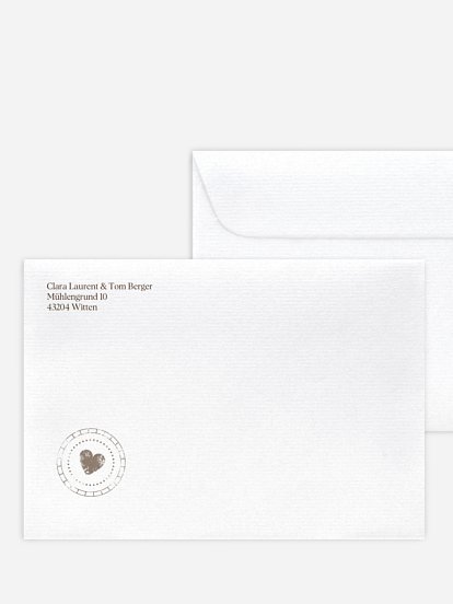 Briefumschlag mit Motiv Unsere Reise