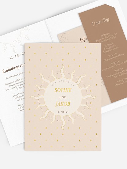 Hochzeitseinladung Boho Sunshine