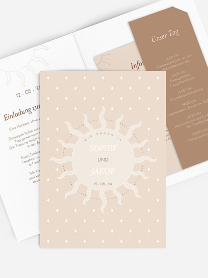 Hochzeitseinladung Boho Sunshine