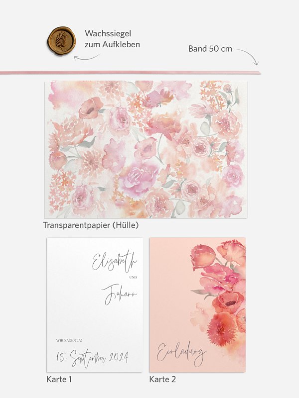 Hochzeitseinladung Blooming Love