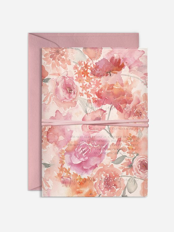 Hochzeitseinladung Blooming Love