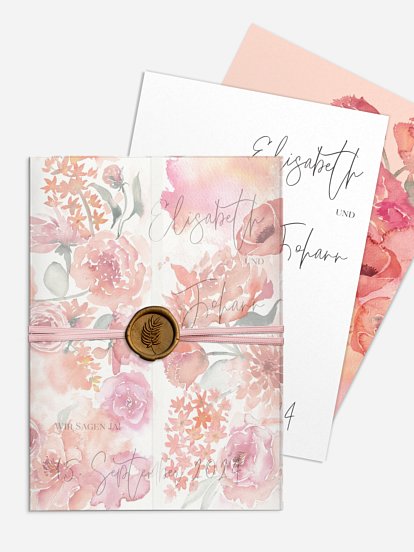 Hochzeitseinladung Blooming Love