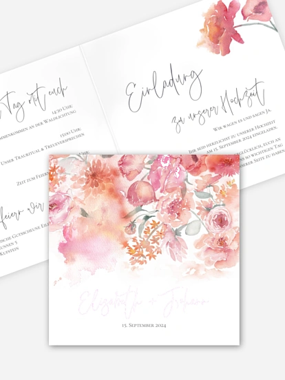 Hochzeitseinladung Blooming Love