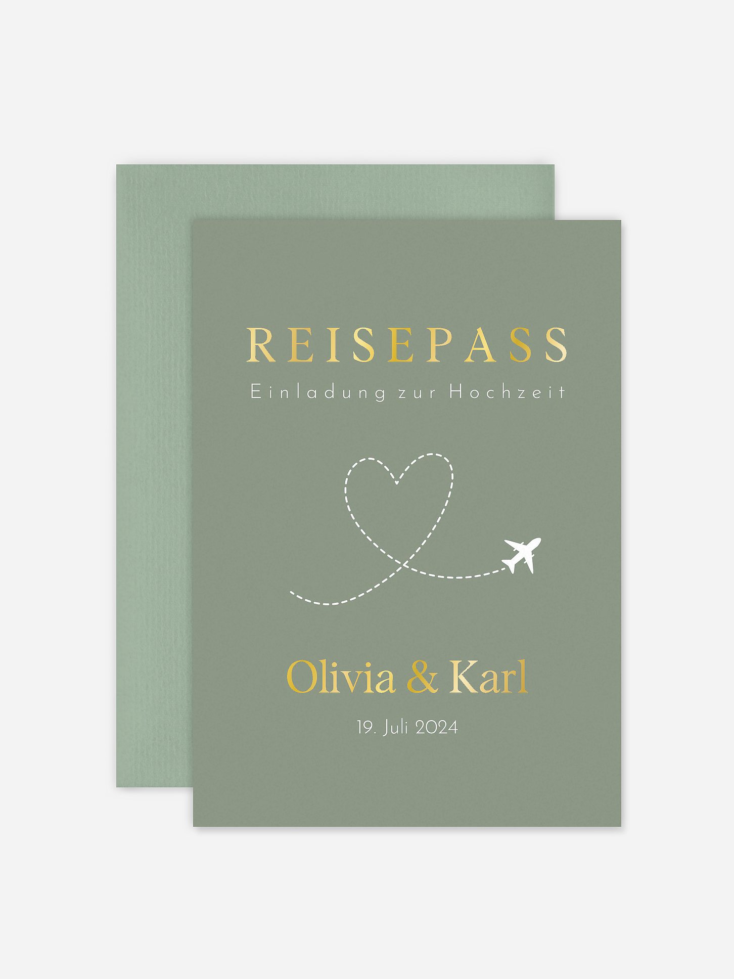 Hochzeitseinladung Unsere Reise beginnt