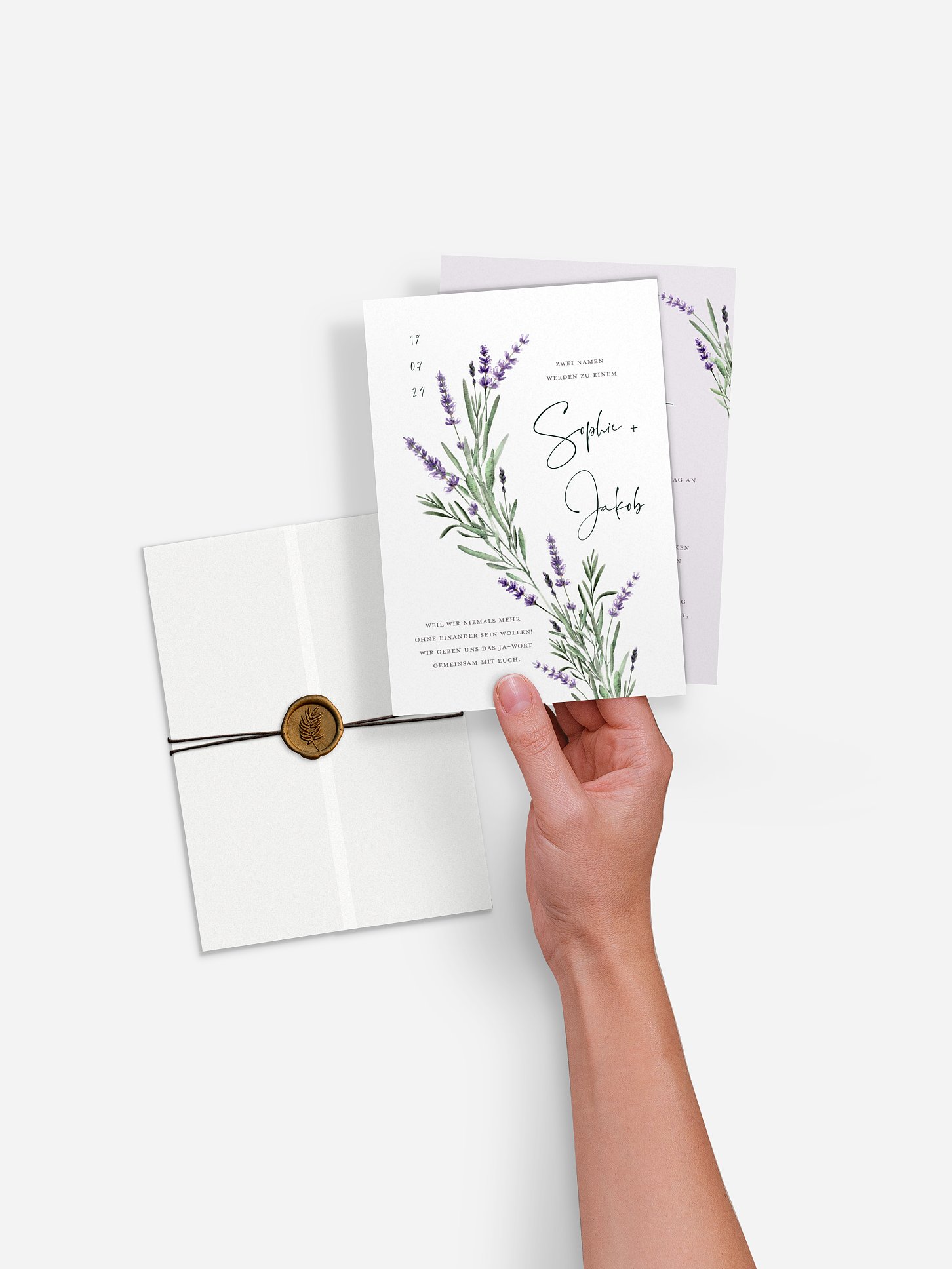 Hochzeitseinladung Lavendel Liebe
