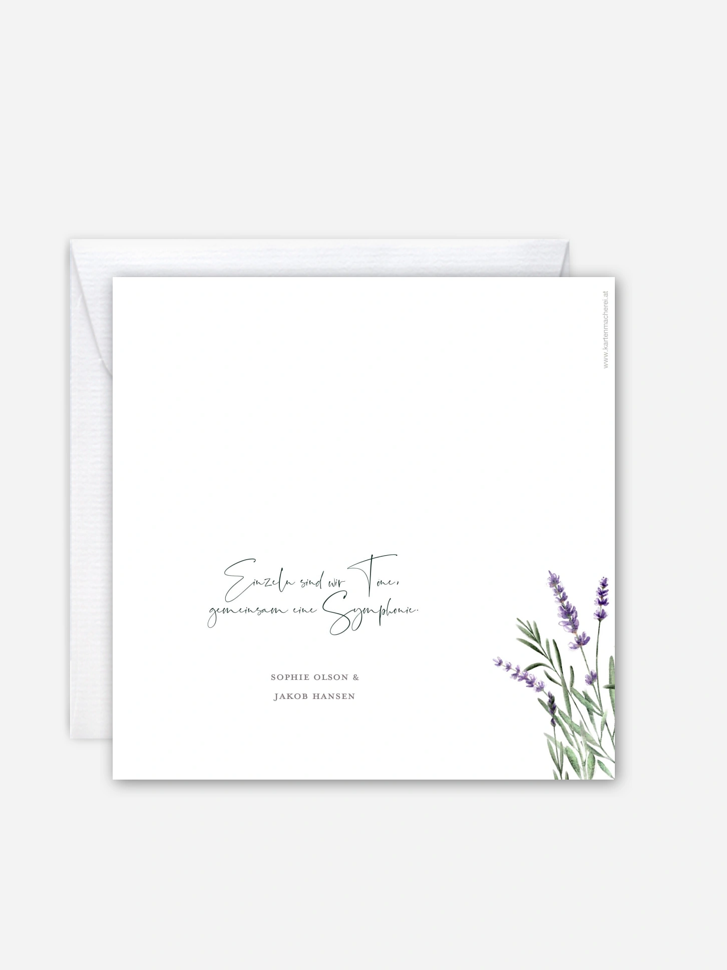 Hochzeitseinladung Lavendel Liebe