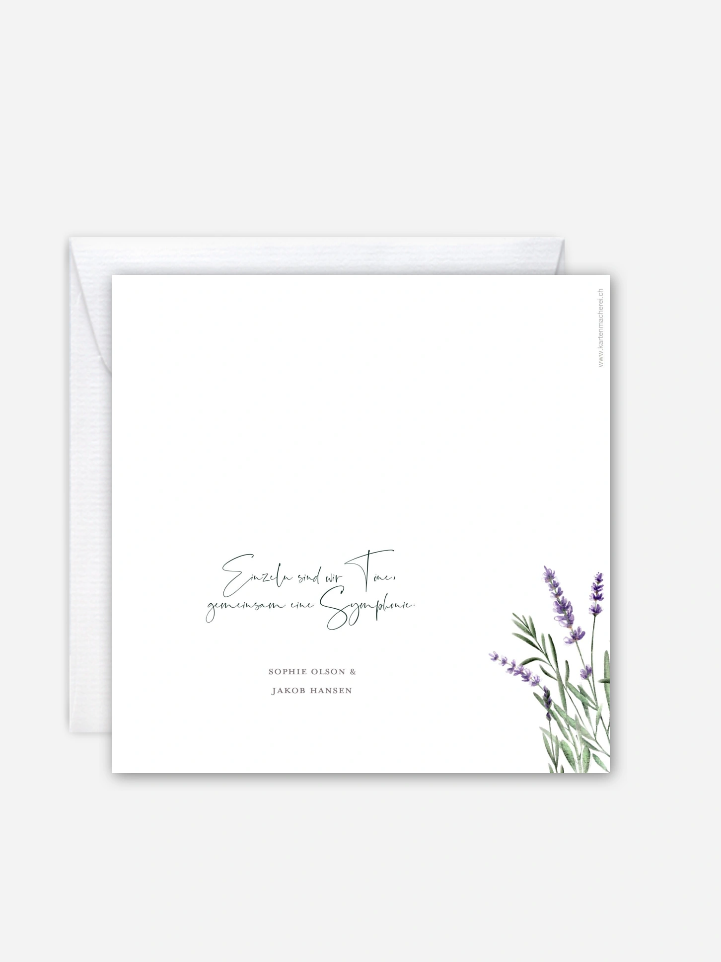 Hochzeitseinladung Lavendel Liebe
