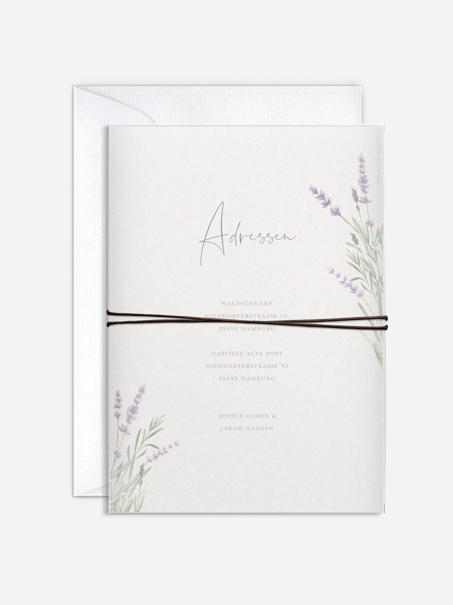 Hochzeitseinladung Lavendel Liebe