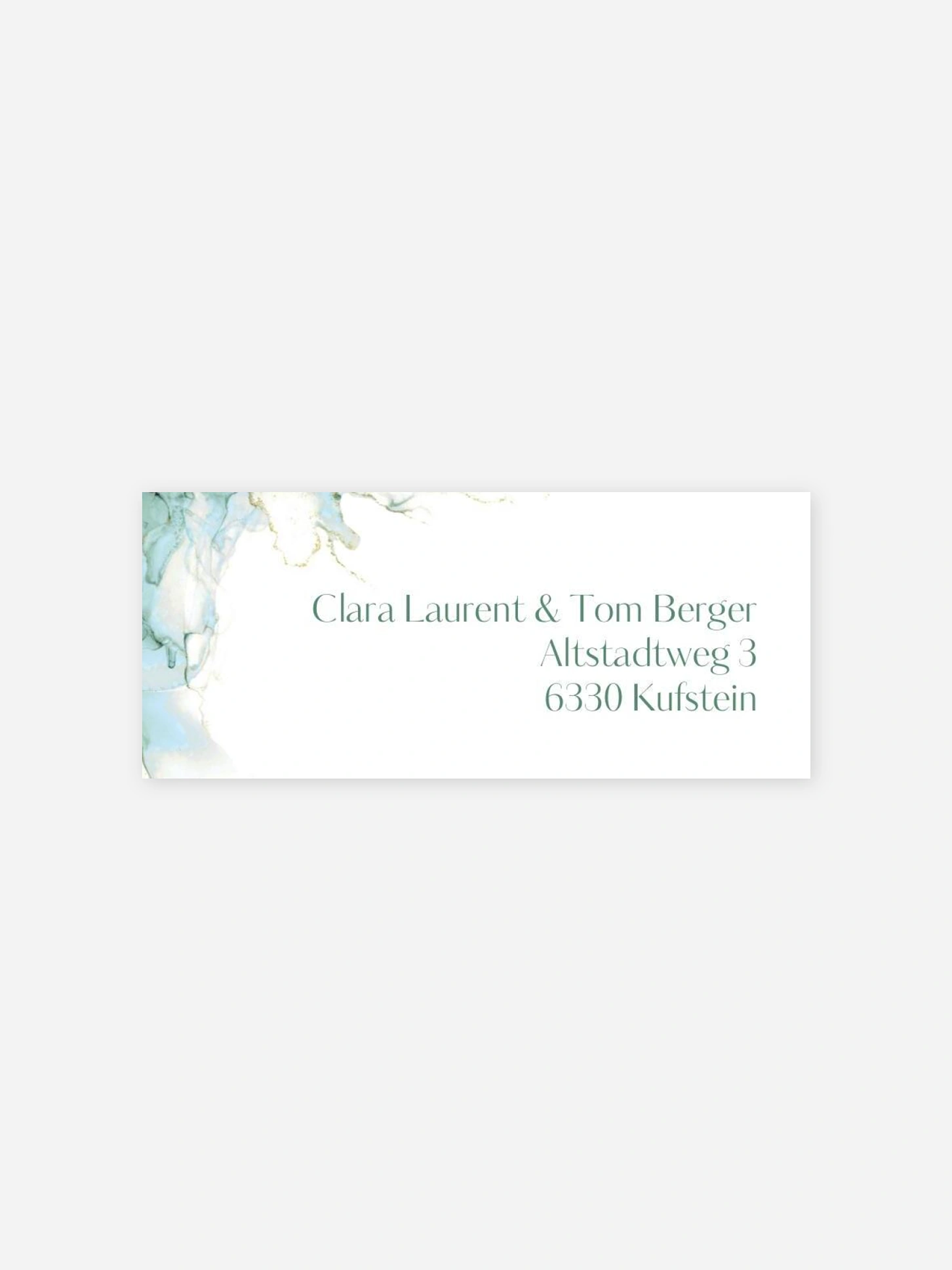 Absenderaufkleber Hochzeit Marble Art