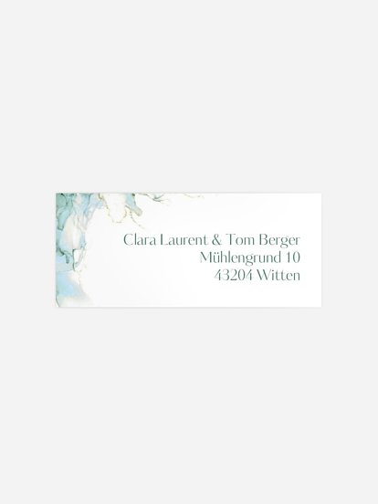Absenderaufkleber Hochzeit Marble Art