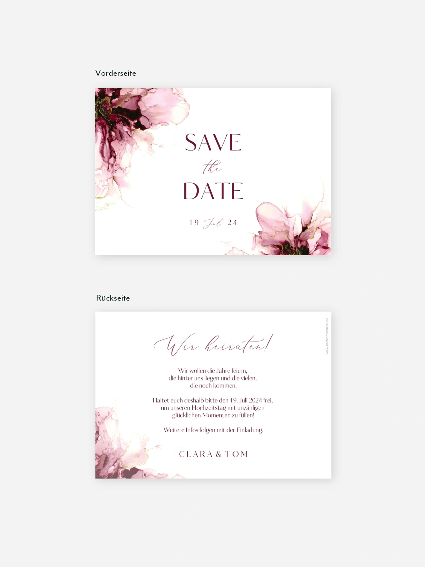 Save-the-Date Karte Marble Art