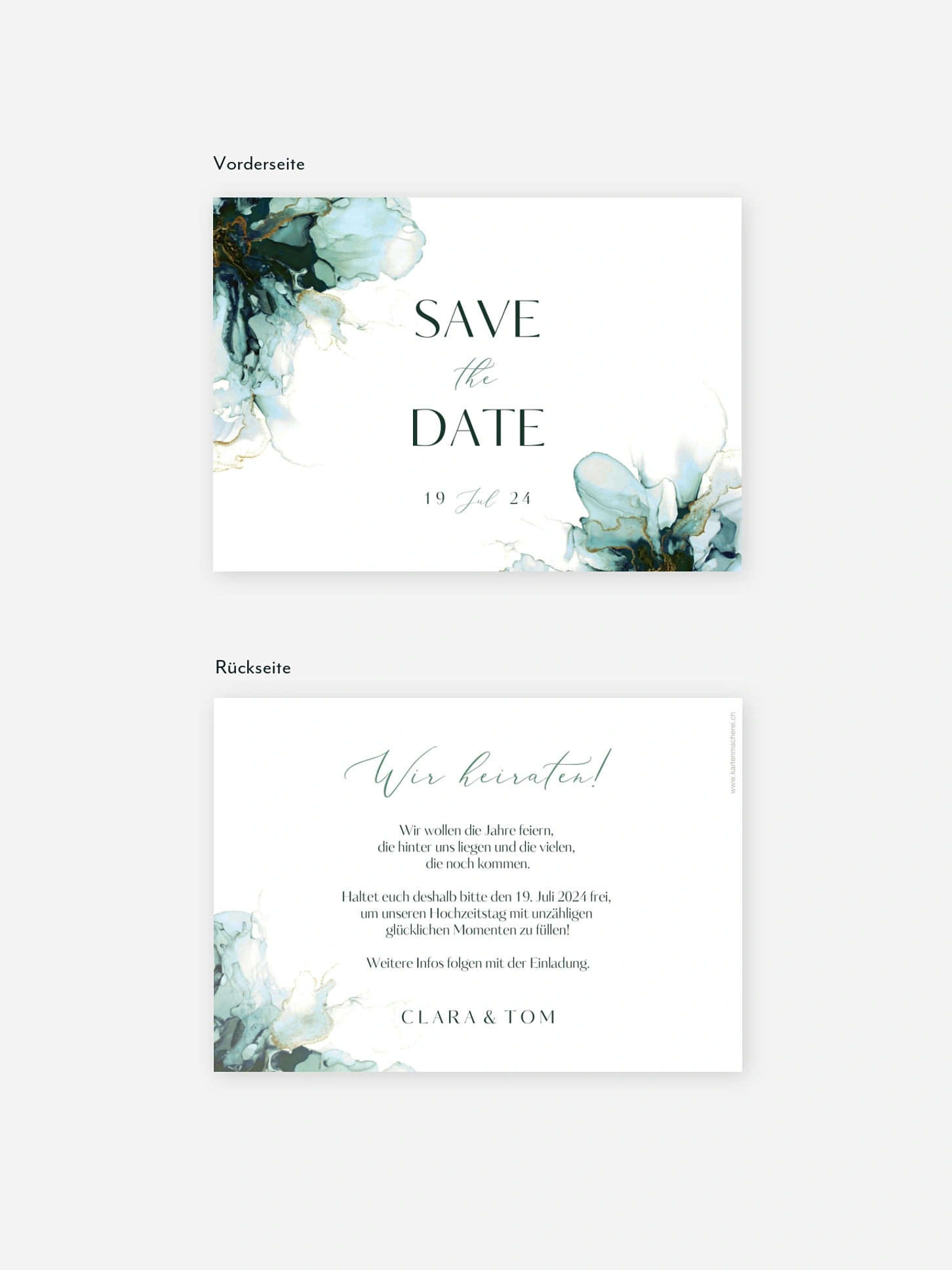 Save-the-Date Karte Marble Art