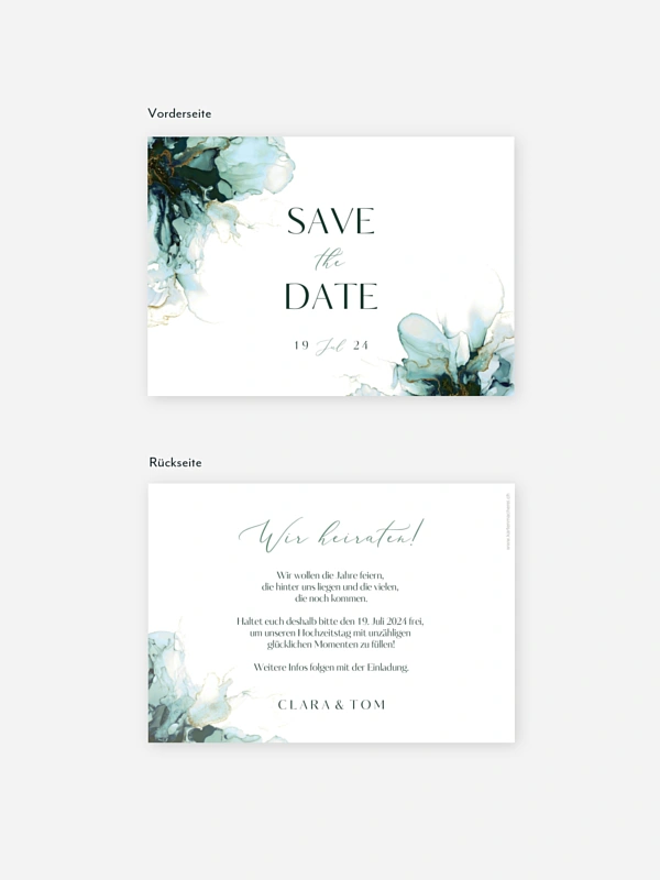 Save-the-Date Karte Marble Art