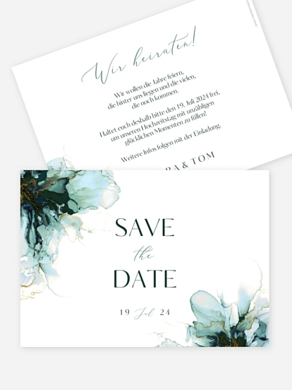 Save-the-Date Karte Marble Art