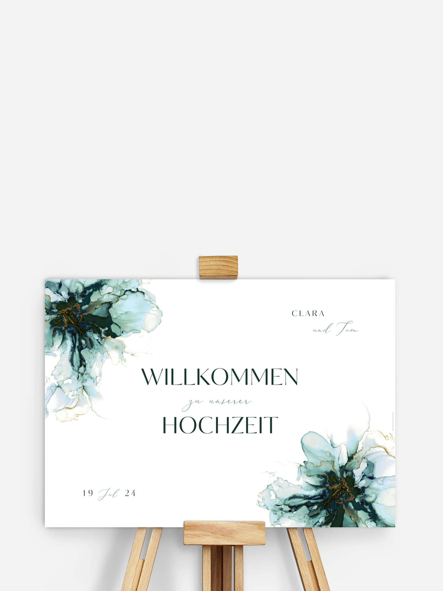 Willkommensschild Marble Art