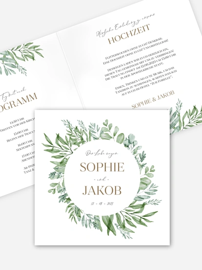 Hochzeitseinladung Fully Green