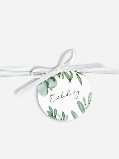 Anhänger mit Band zur Hochzeit Fully Green