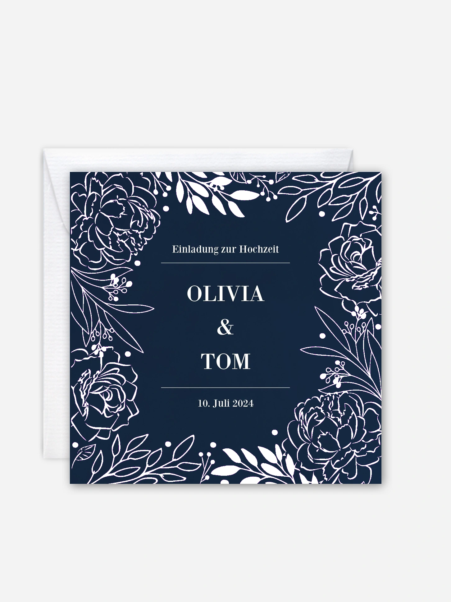 Hochzeitseinladung Rosegold