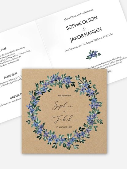 Hochzeitseinladung Something Blue