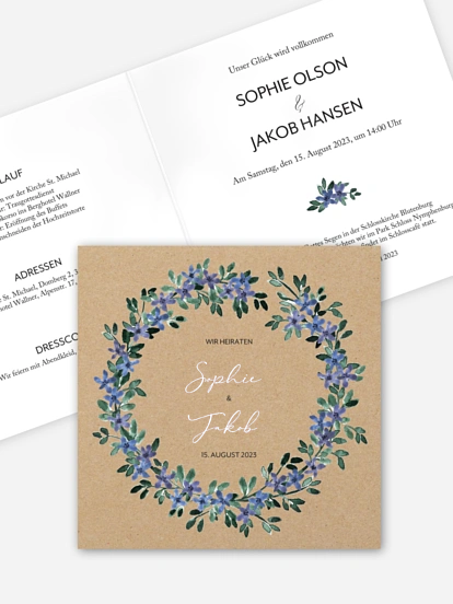 Hochzeitseinladung Something Blue